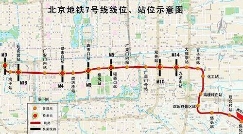 北京西站地铁（北京西站地铁7号线路图）