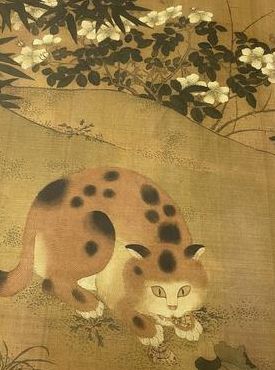 在中国古画里径常出现的猫蝶（古代国画猫）