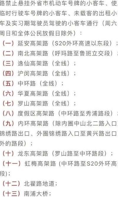 上海限行时间2020最新规定（上海限行时间2020最新规定表）