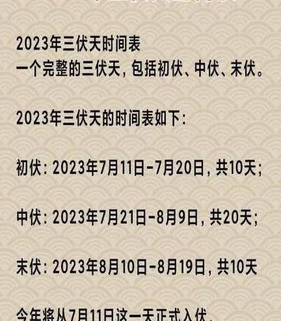 入伏2021时间表（入伏2021时间表 从哪一天开始算起在夏至迟一天吗?）